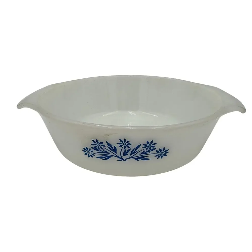 Anchor Hocking Fire King Baking Dish #436 1 Qt Blue Cornflower
